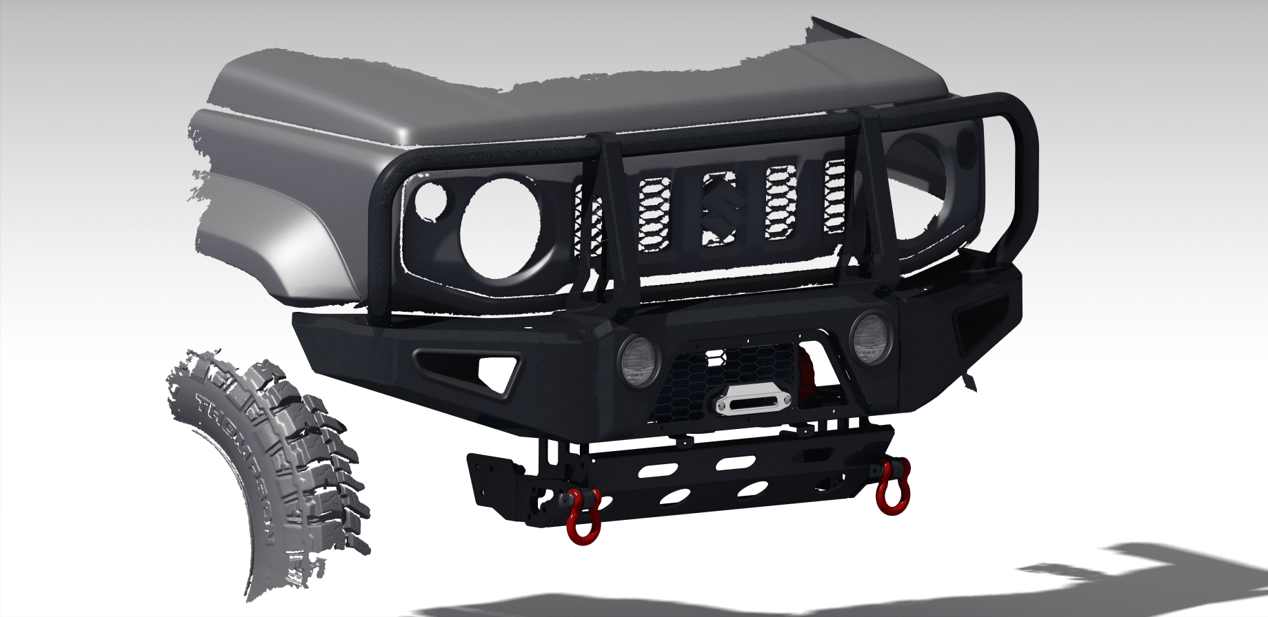 Jimny Hoop Bumper – Gen 4 (3 Door & 5 Door) - Image 2