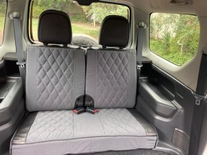CHARCOAL CANVAS AND BLACK LEATHER GEN 4 FRONT & REAR