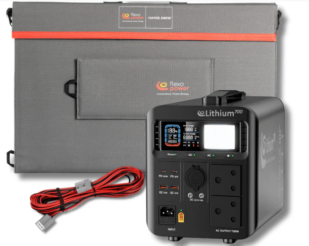 LITHIUM700 POWER STATION, NAMIB240W PORTABLE SOLAR